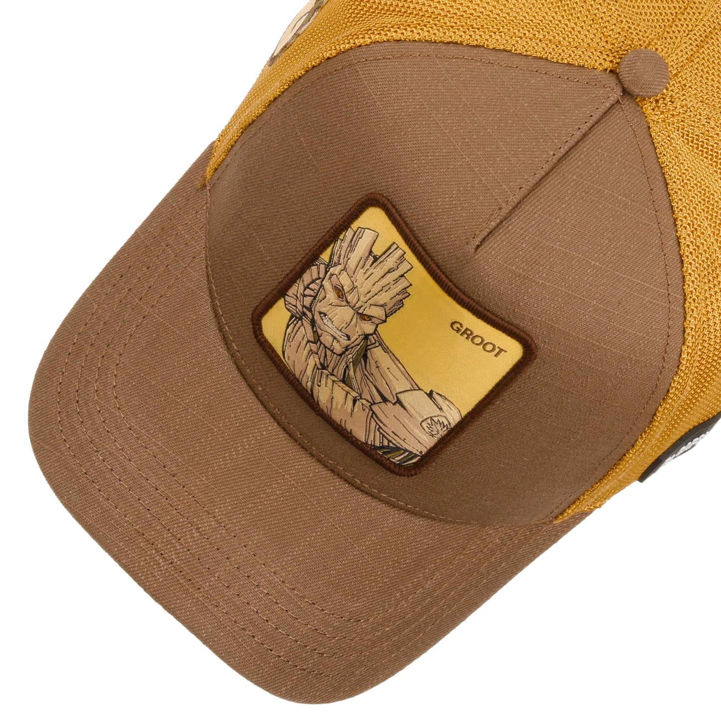 CAPSLAB Casquette Trucker Marvel Groot Jaune Marron