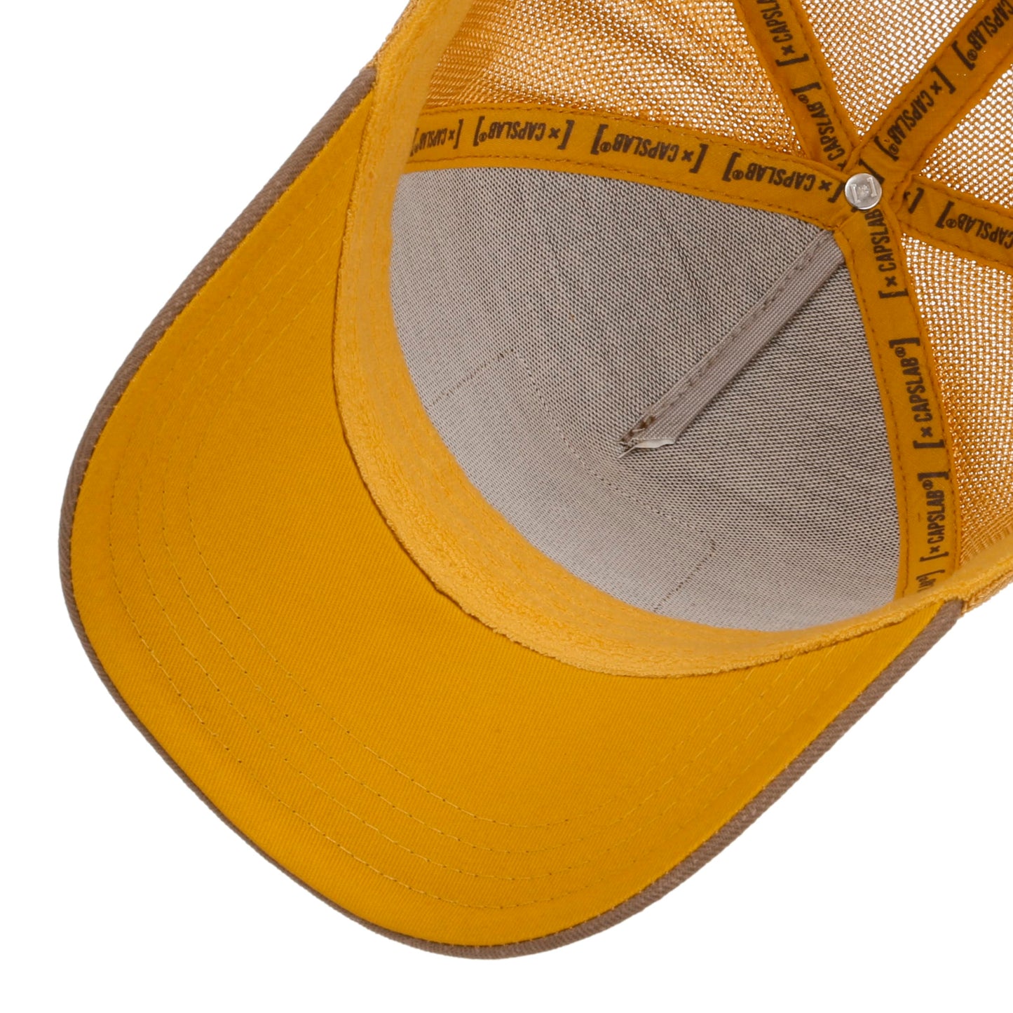 CAPSLAB Casquette Trucker Marvel Groot Jaune Marron