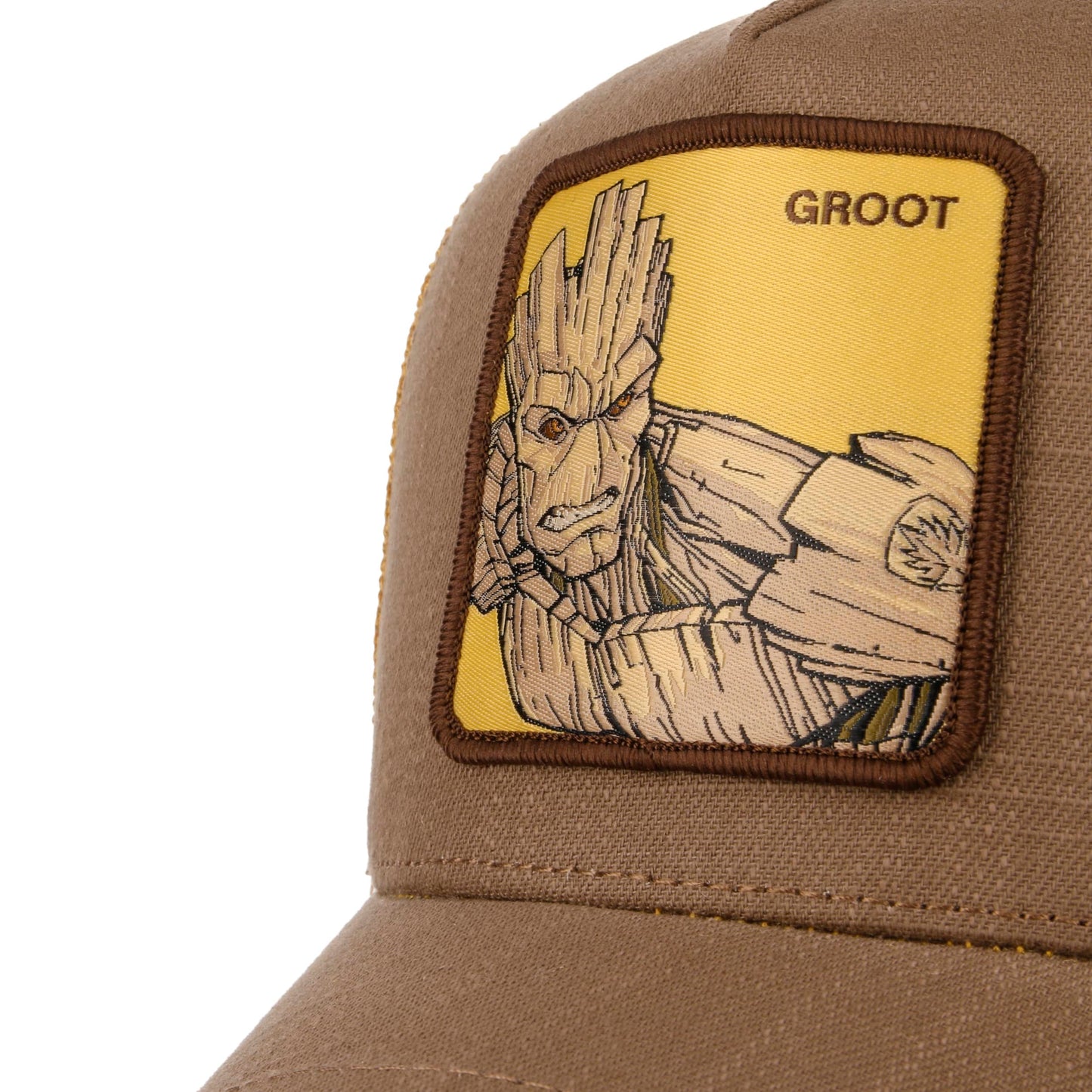 CAPSLAB Casquette Trucker Marvel Groot Jaune Marron