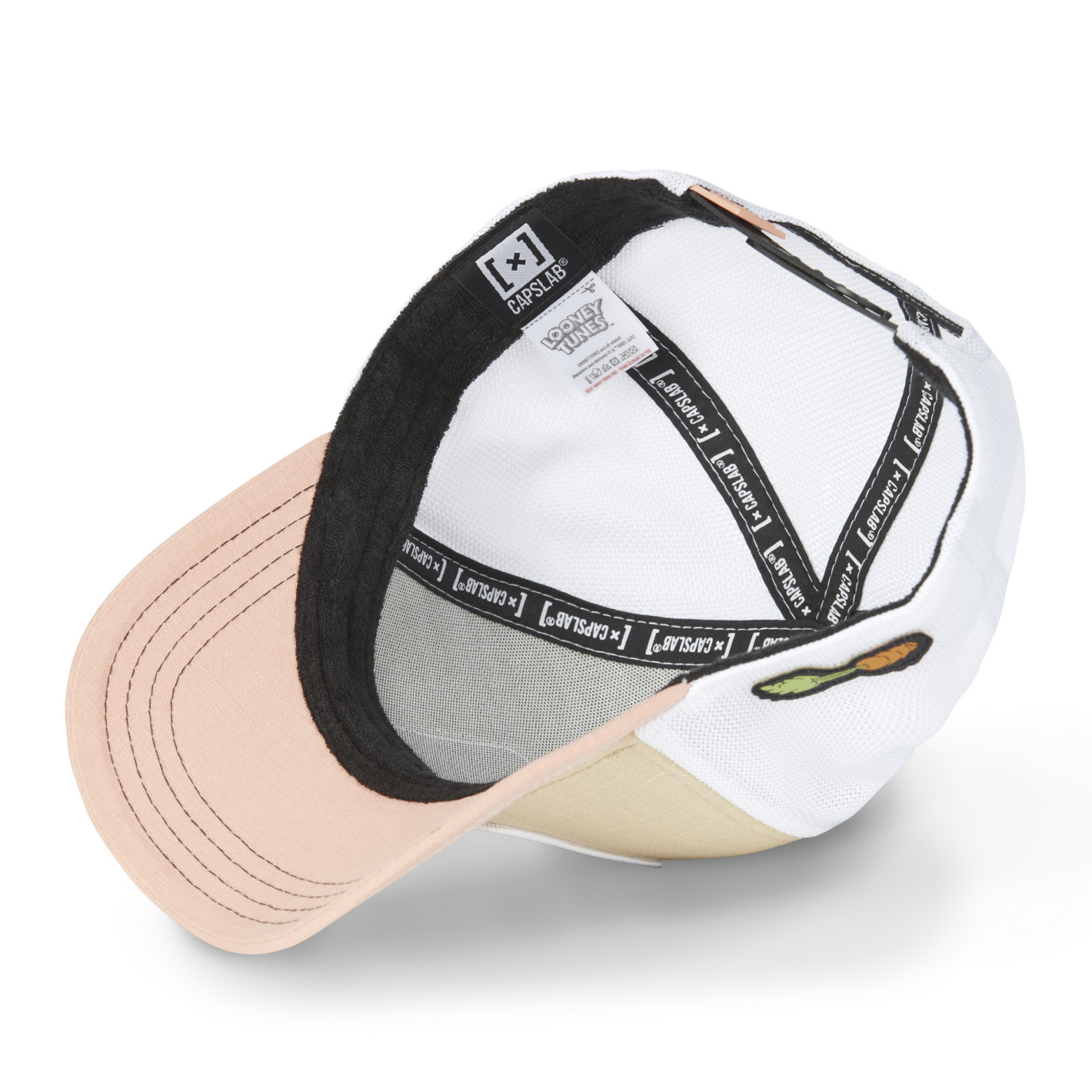 CAPSLAB Casquette Homme Trucker Looney Tunes Bugs Bunny Beige