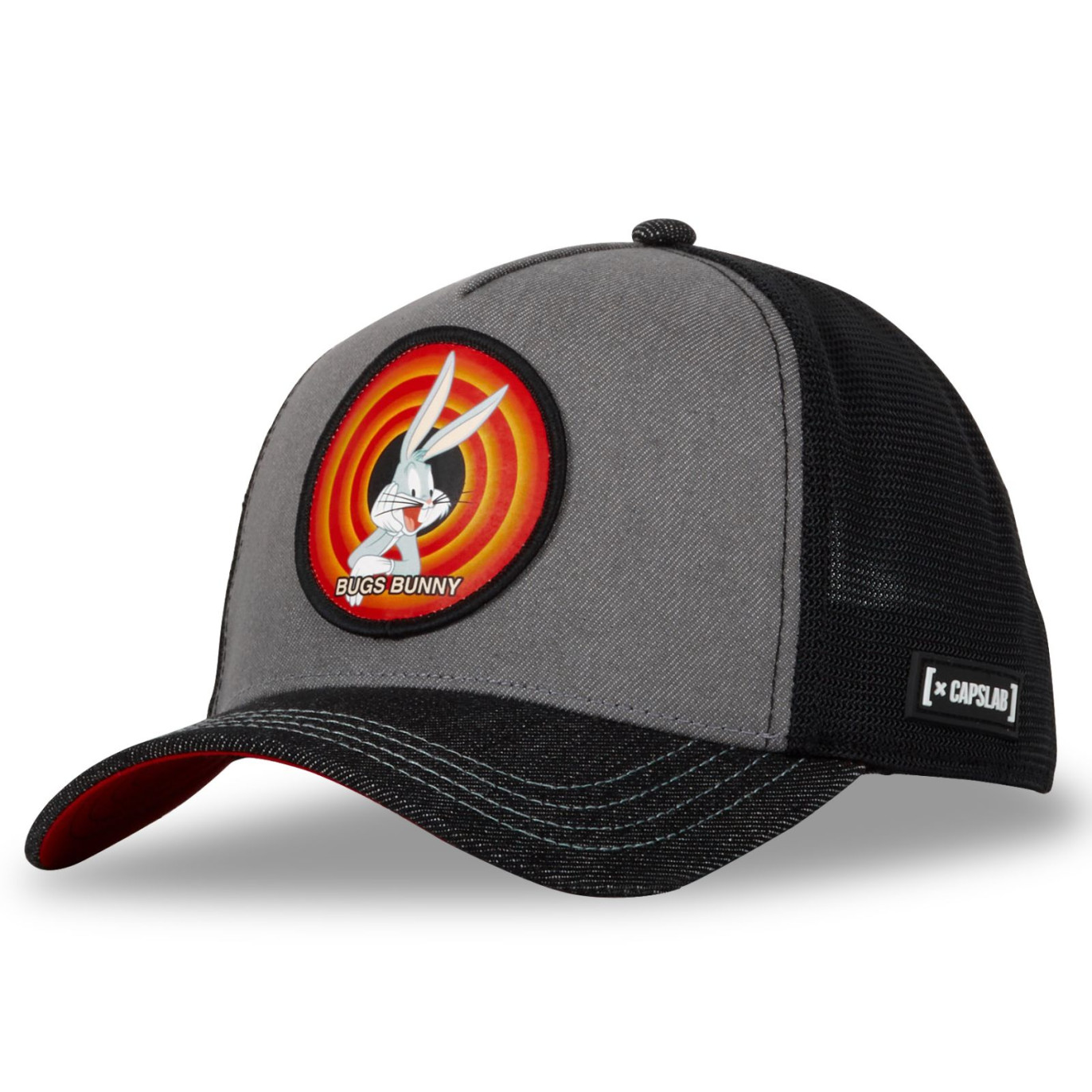 CAPSLAB Casquette Looney Tunes Bugs Bunny Denim Noir