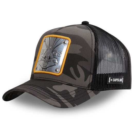 CAPSLAB Casquette Looney Tunes Bugs Bunny Silver Metal Camoflage