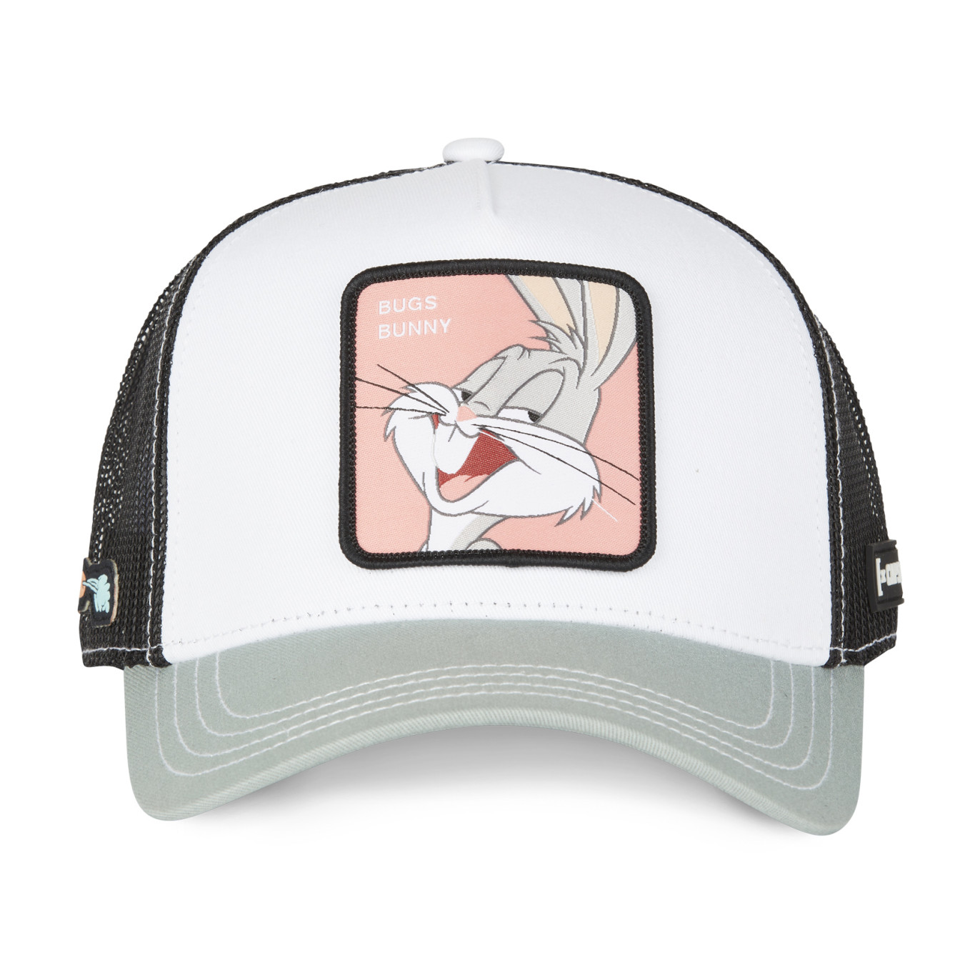 CAPSLAB Casquette Trucker Looney Tunes Bugs Bunny Snapback Blanc