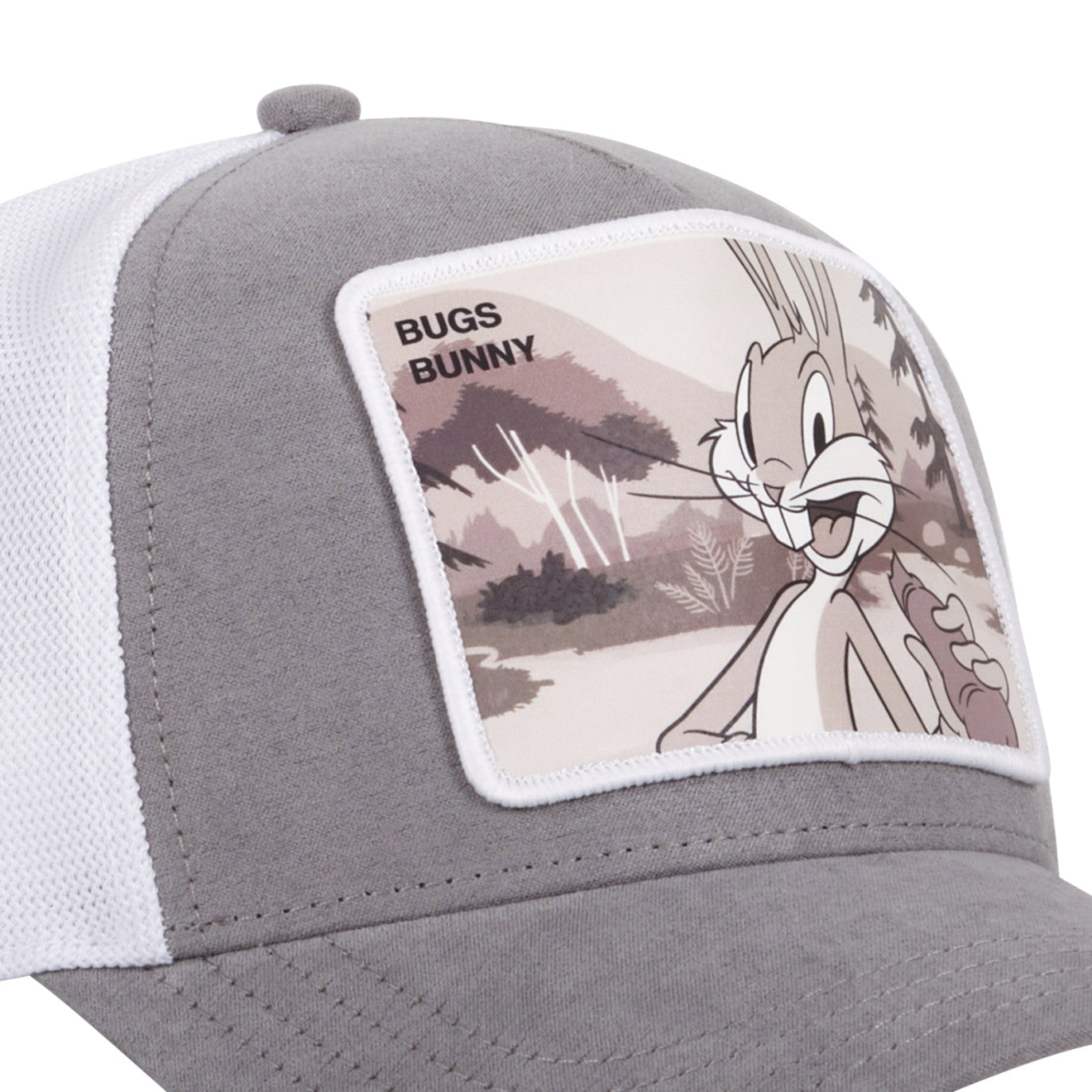 CAPSLAB Casquette Looney Tunes Bugs Bunny Suede Gris