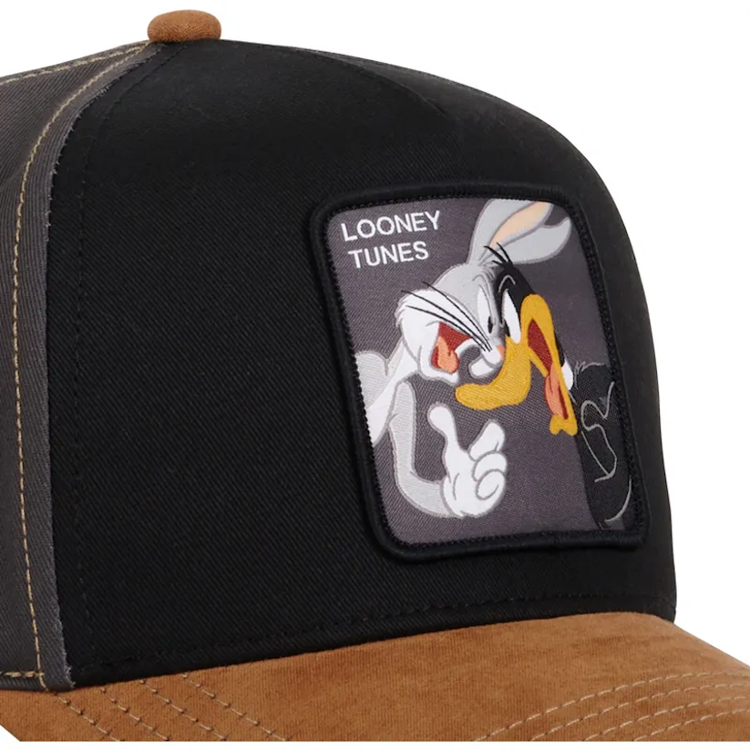 CAPSLAB Casquette Looney Tunes Bugs Bunny and Daffy Duck BAD Noir Maroon