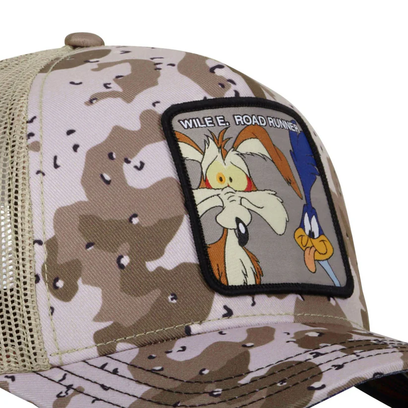 CAPSLAB Casquette Looney Tunes Coyote, Bip Bip Beige Camouflage