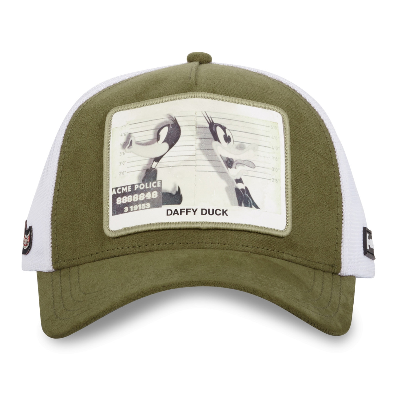 CAPSLAB Casquette Looney Tunes Daffy Duck Suede Olive