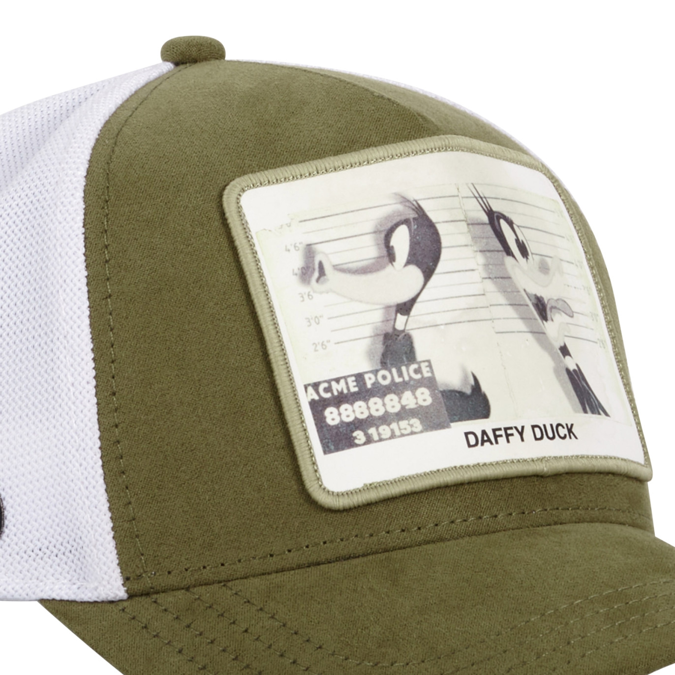 CAPSLAB Casquette Looney Tunes Daffy Duck Suede Olive