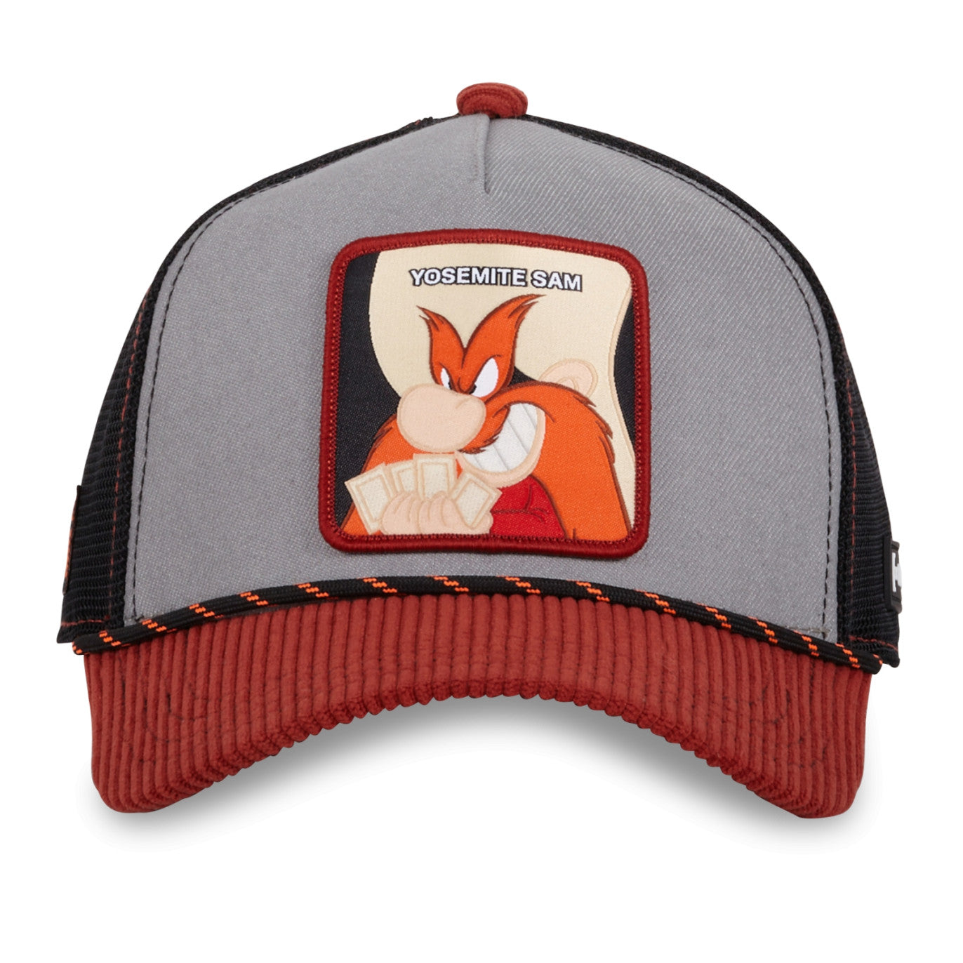 CAPSLAB Casquette Looney Tunes Yosemite Sam Gris Maroon Velour