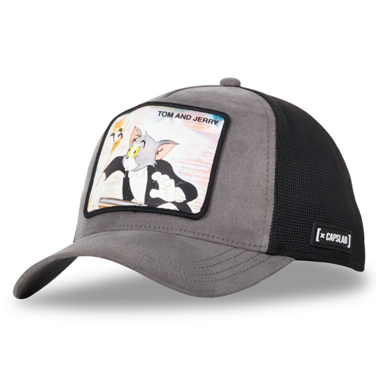 CAPSLAB Casquette Tom et Jerry trucker avec filet finitions premium