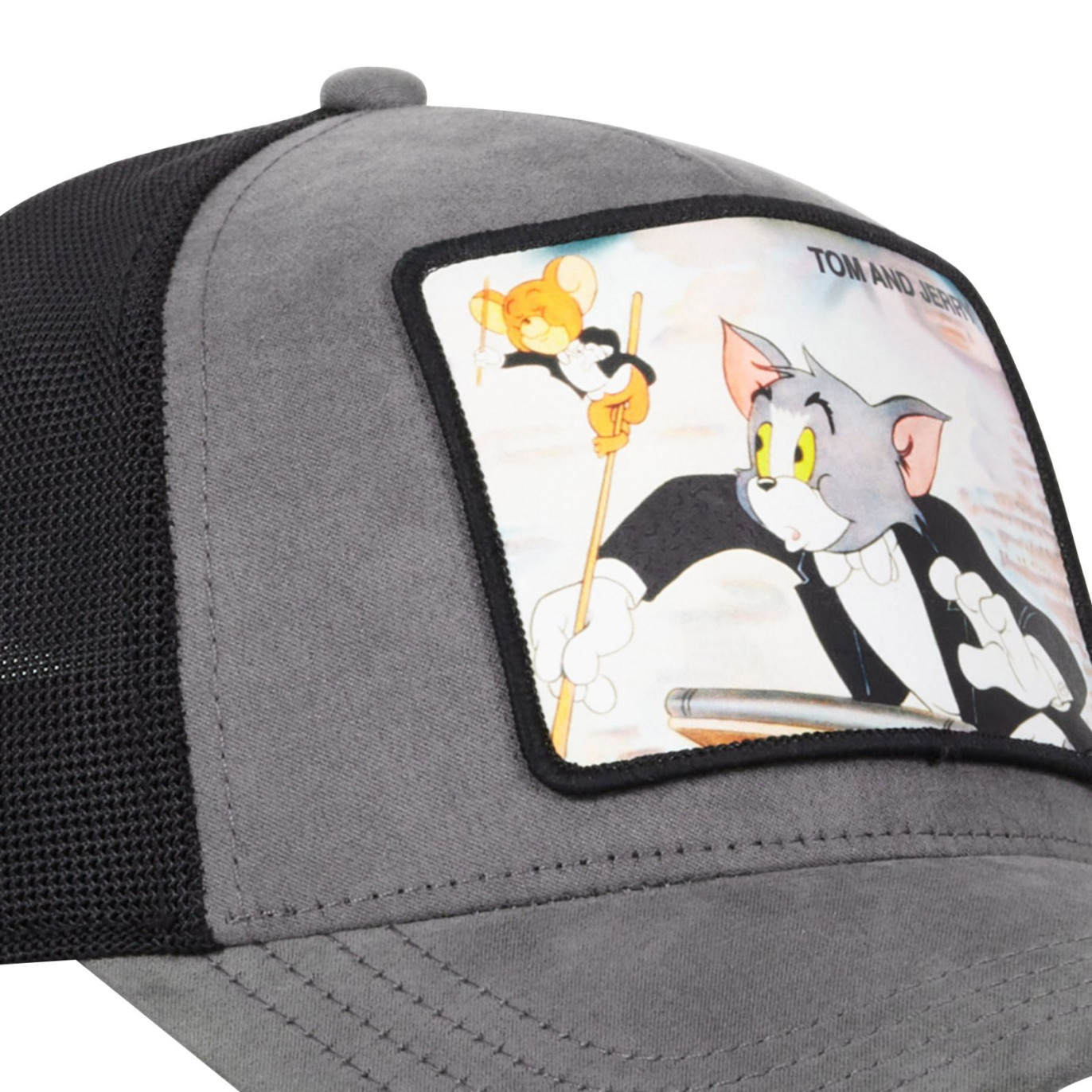 CAPSLAB Casquette Tom et Jerry trucker avec filet finitions premium