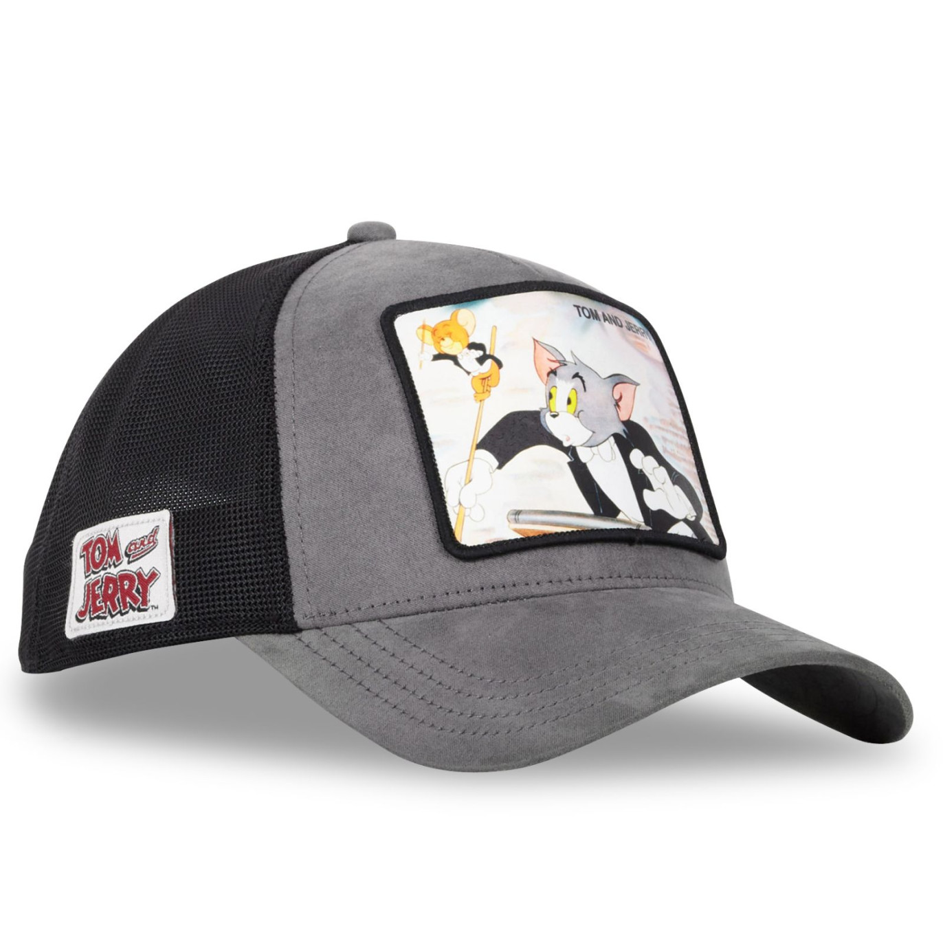 CAPSLAB Casquette Tom et Jerry trucker avec filet finitions premium
