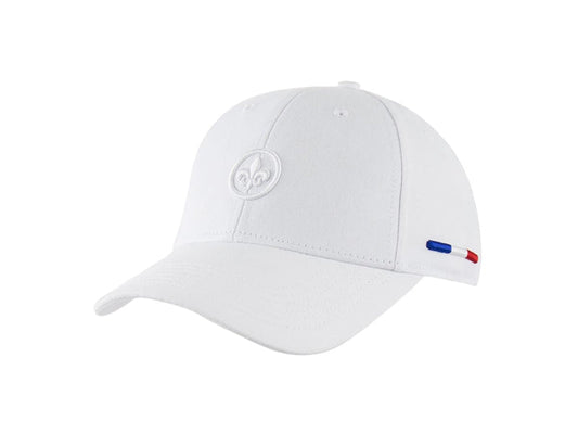 LXH CASQUETTE « HÉRITAGE » COTON FLEUR DE LYS BLANC