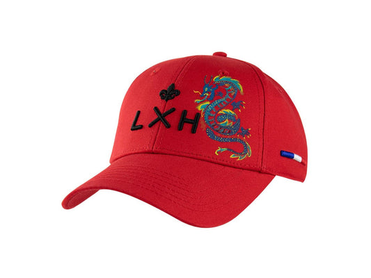 LXH CASQUETTE « HÉRITAGE » CUSTOM ROUGE/DRAGON