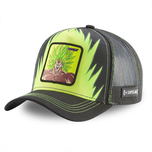 CAPSLAB Casquette Trucker Dragon Ball Broly Snapback Vert