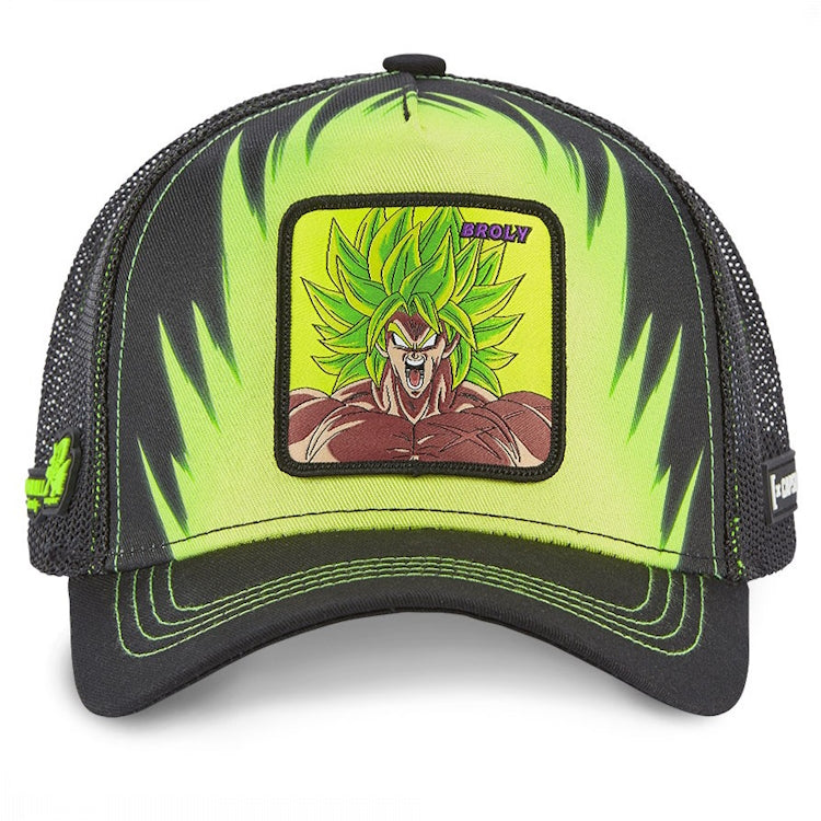 CAPSLAB Casquette Trucker Dragon Ball Broly Snapback Vert