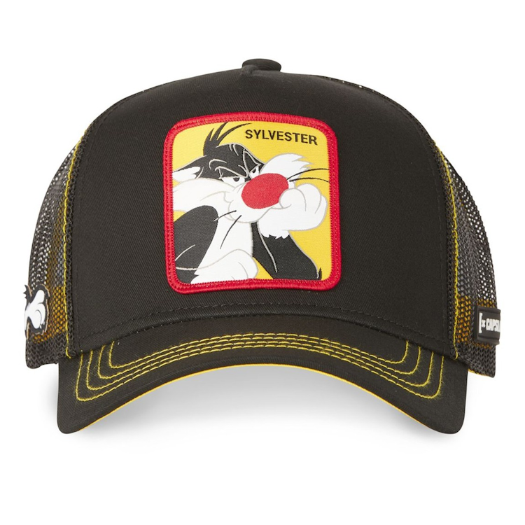 CAPSLAB Casquette Trucker Looney Tunes Grosminet Snapback Noir