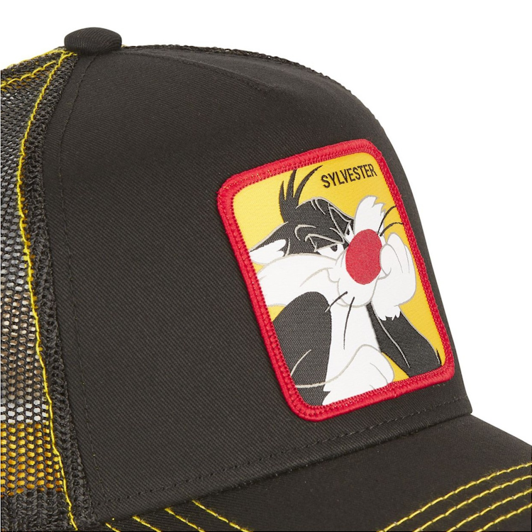 CAPSLAB Casquette Trucker Looney Tunes Grosminet Snapback Noir