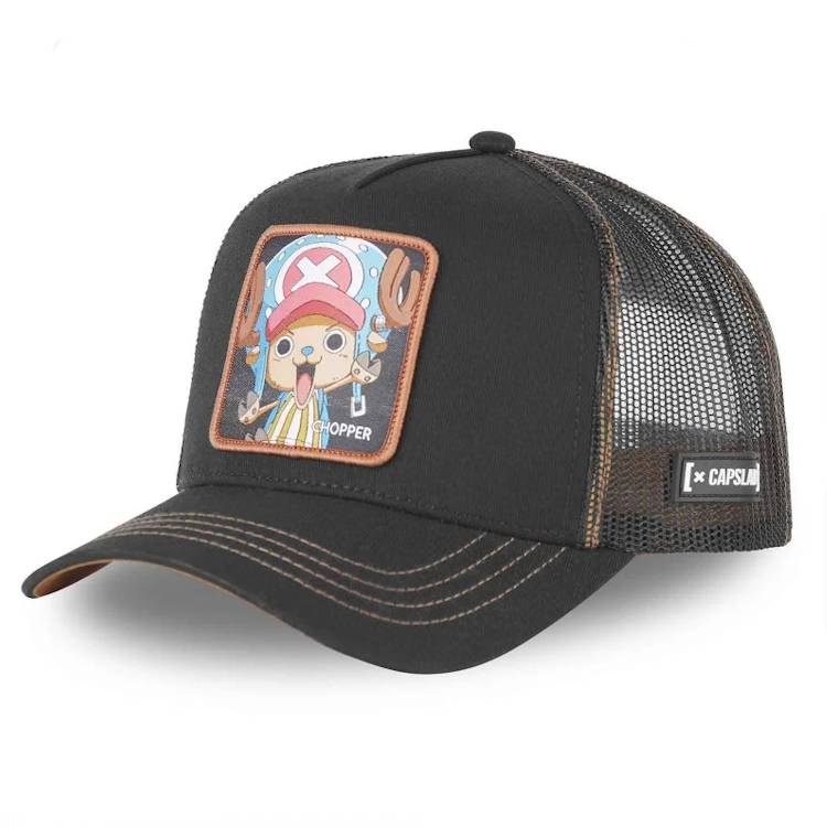 CAPSLAB Casquette Trucker ONE PIECE Tony Chopper Noir