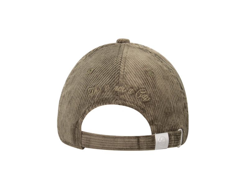 Casquette « Héritage » Velours Côtelé Ton sur Ton Kaki