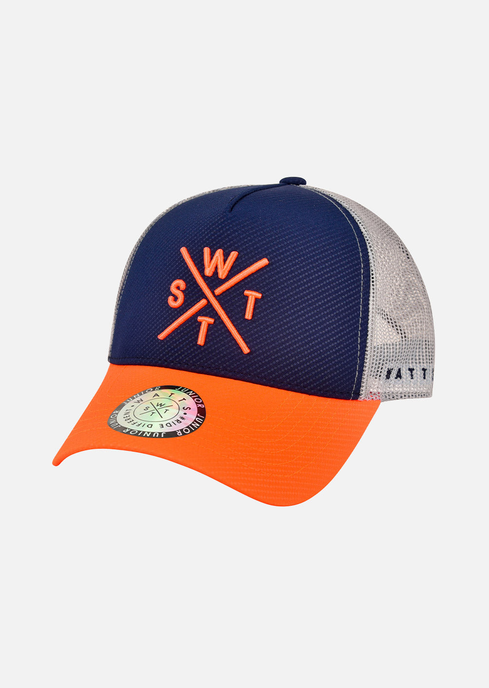 WATTS CASQUETTE TRIBE - JUNIOR - BLEU MARINE & ORANGE FLUO