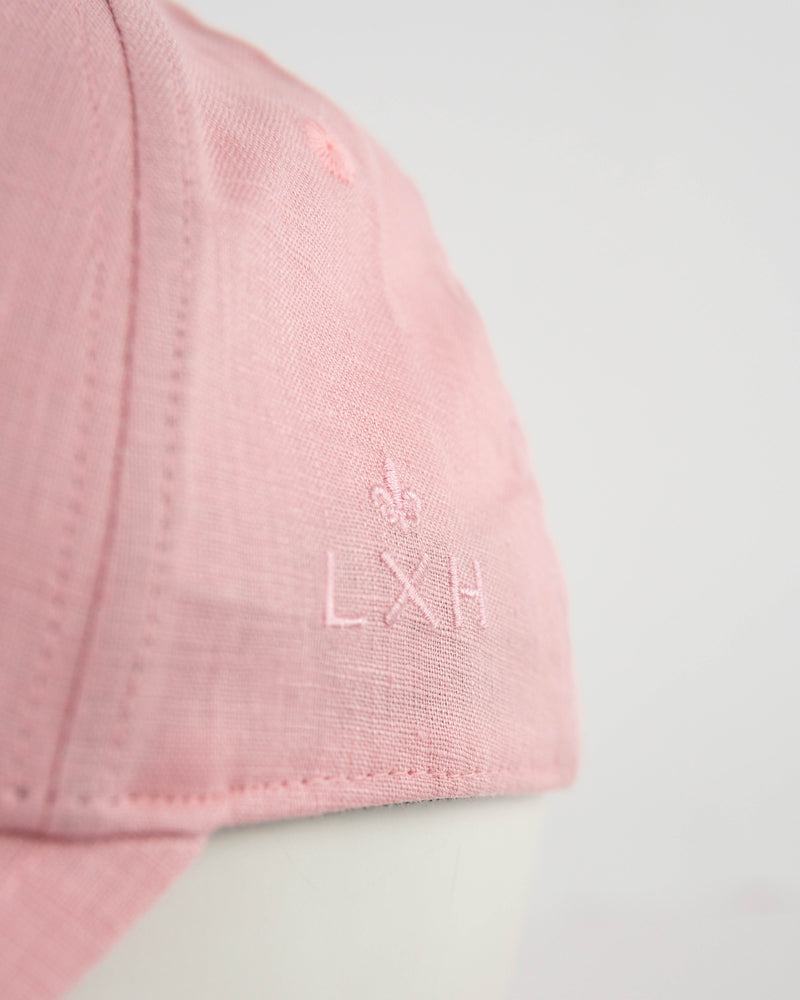 LXH CASQUETTE « ADN » LIN ROSE ANTIQUE