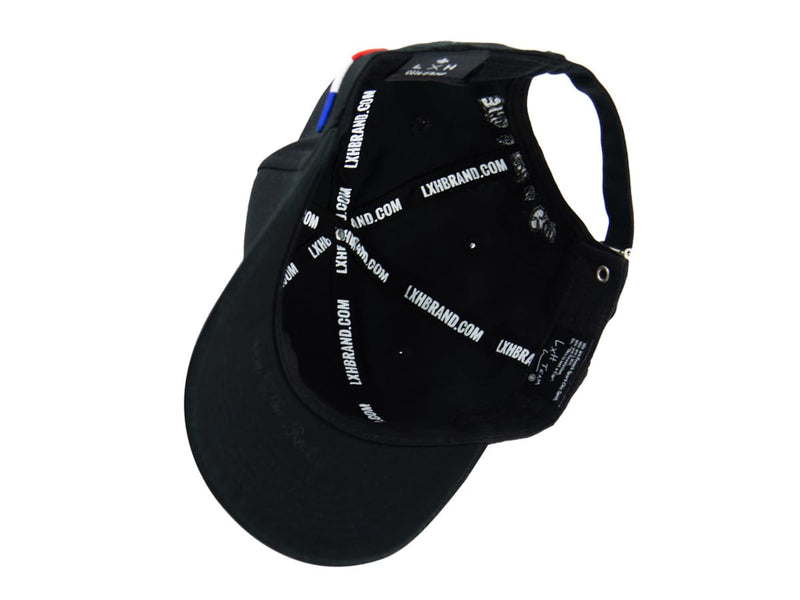 LXH CASQUETTE « HÉRITAGE » COTON FLEUR DE LYS NOIR