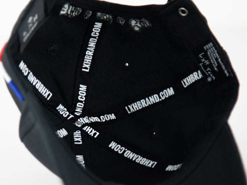 LXH CASQUETTE « HÉRITAGE » COTON FLEUR DE LYS NOIR