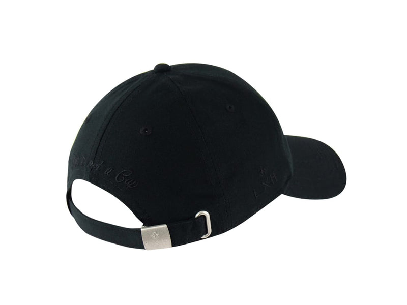 LXH CASQUETTE « HÉRITAGE » COTON FLEUR DE LYS NOIR
