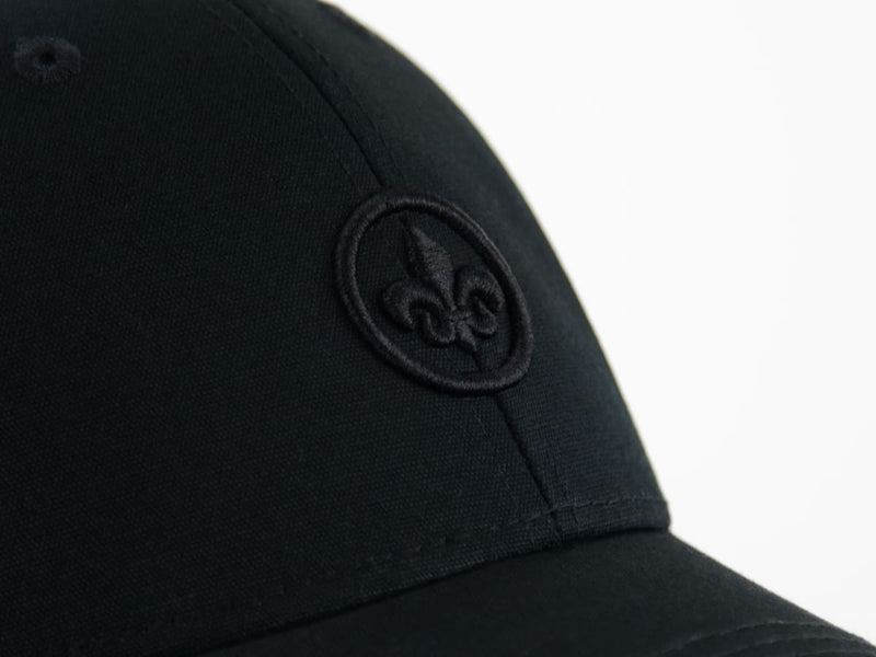 LXH CASQUETTE « HÉRITAGE » COTON FLEUR DE LYS NOIR