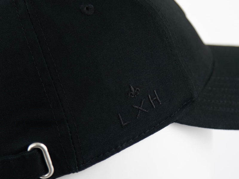 LXH CASQUETTE « HÉRITAGE » COTON FLEUR DE LYS NOIR