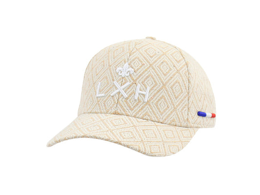 LXH CASQUETTE « HÉRITAGE » MOTIFS BEIGE / BLANC