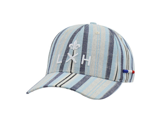 LXH CASQUETTE « HÉRITAGE » MOTIFS RAYÉS BLEU