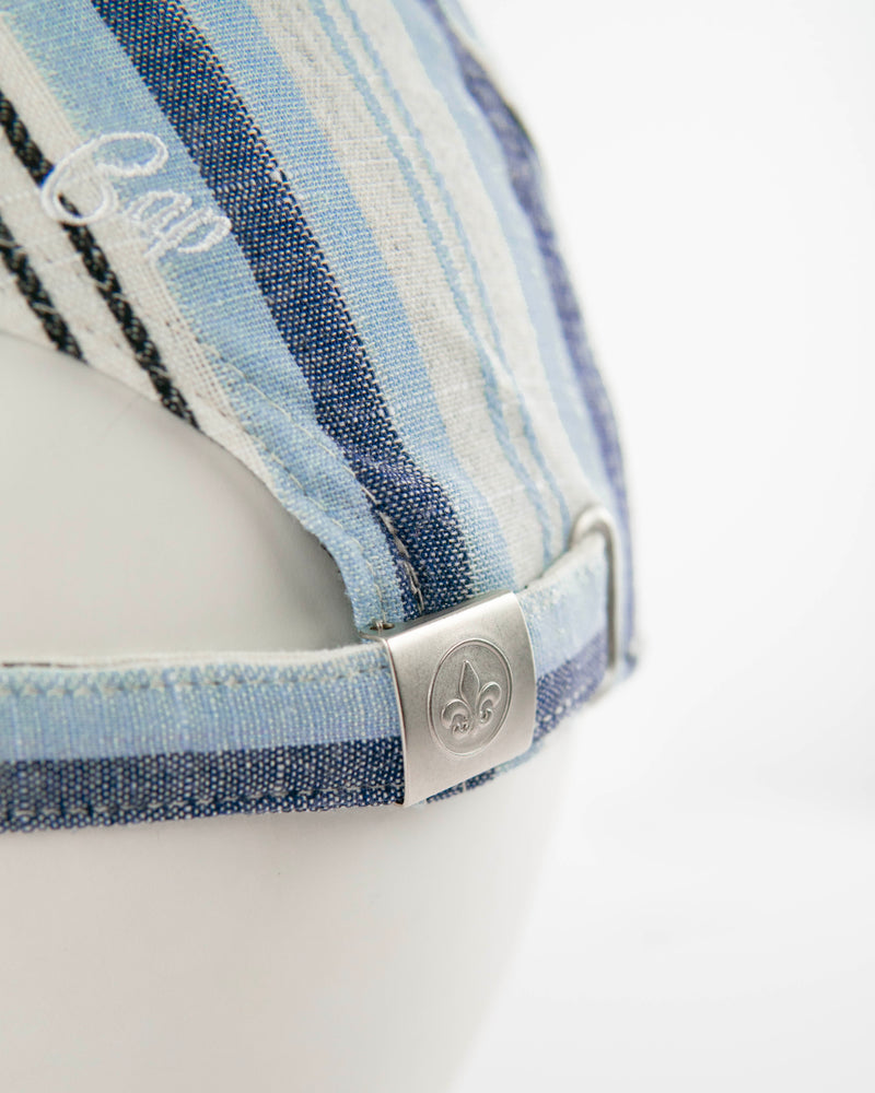 LXH CASQUETTE « HÉRITAGE » MOTIFS RAYÉS BLEU