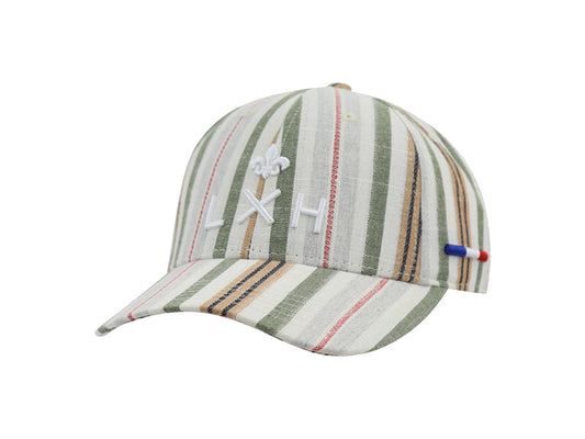 LXH CASQUETTE « HÉRITAGE » MOTIFS RAYÉS VERT