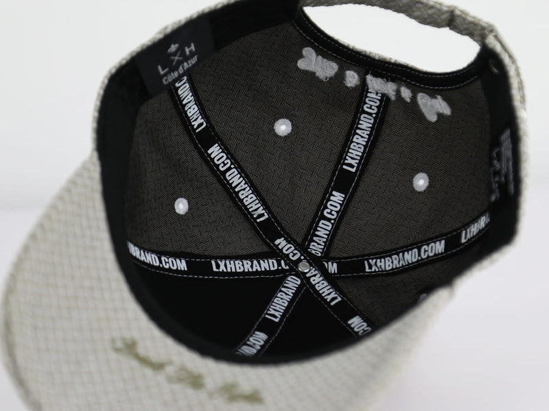 LXH CASQUETTE « HÉRITAGE » MOTIF TISSÉ VERT OLIVE