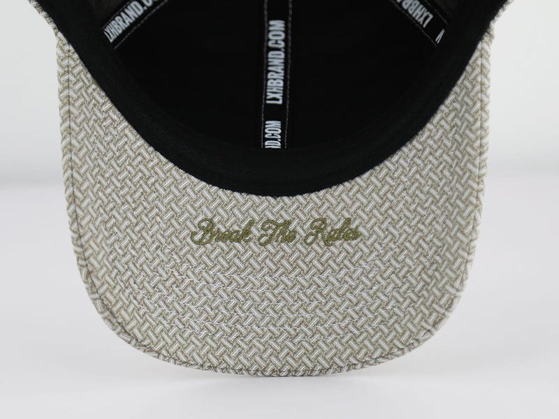 LXH CASQUETTE « HÉRITAGE » MOTIF TISSÉ VERT OLIVE