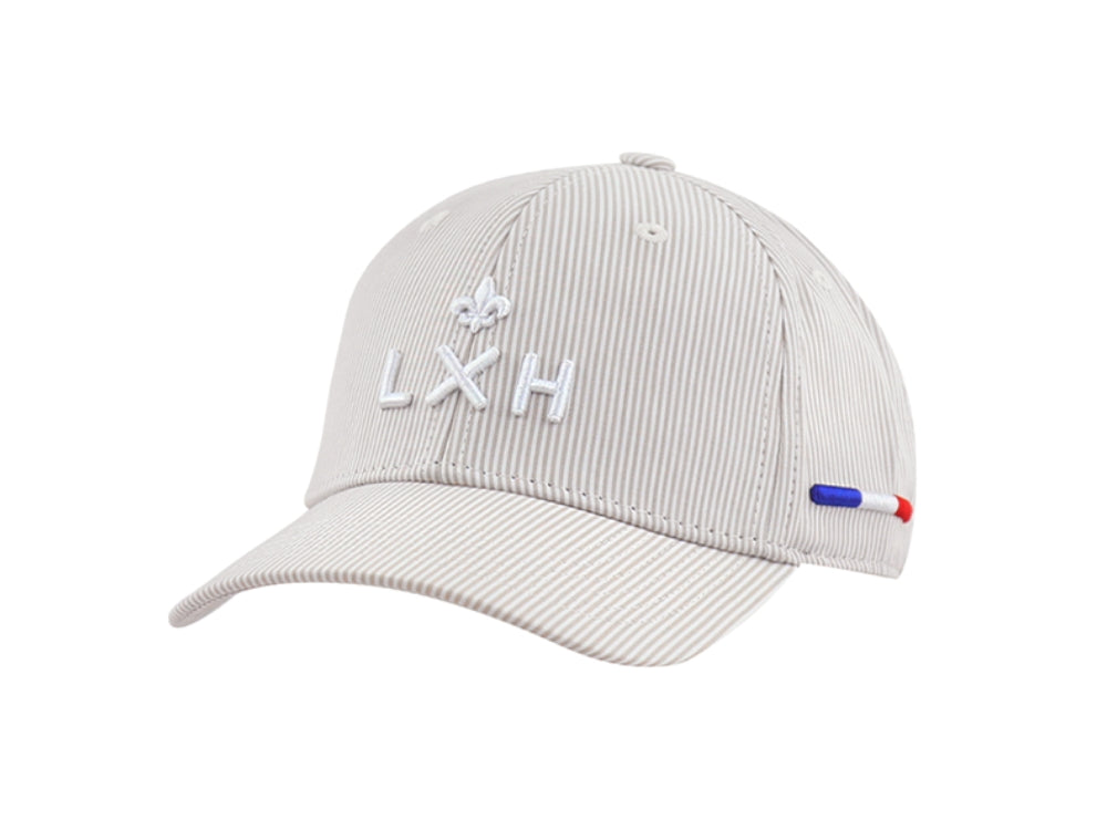 LXH CASQUETTE « HÉRITAGE » RAYURES BEIGE / BLANC