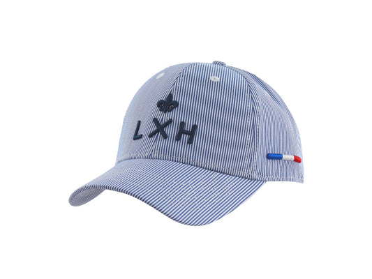 LXH Casquette « HÉRITAGE » Rayures Blanc / Bleu Marine