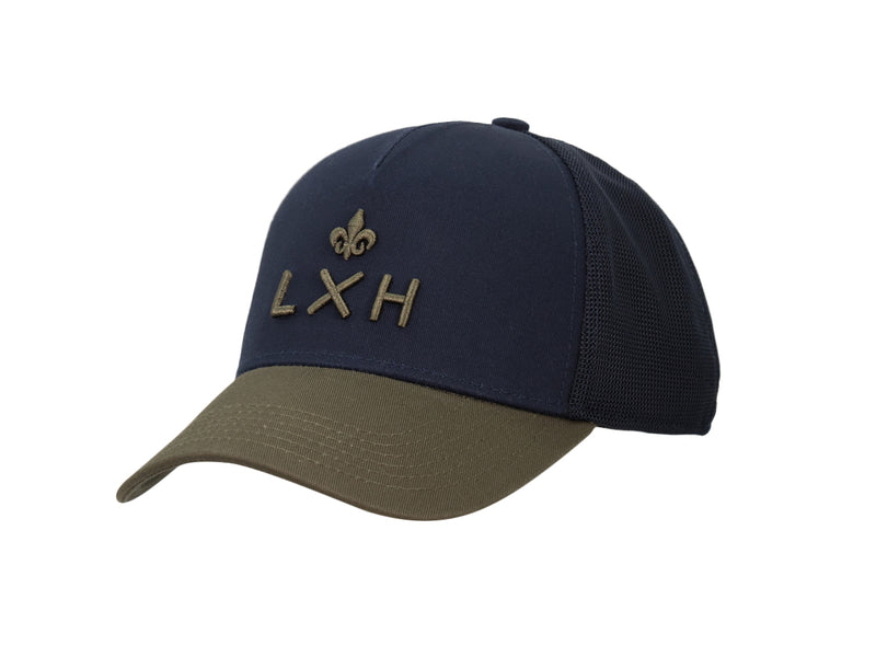 LXH Casquette « Évasion » Bi-Color Coton Bleu Marine / Kaki