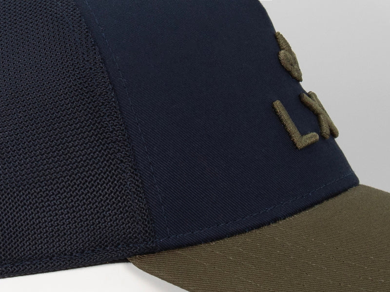 LXH Casquette « Évasion » Bi-Color Coton Bleu Marine / Kaki