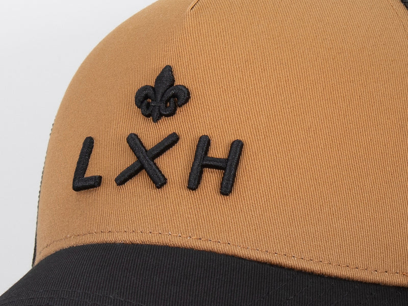 LXH Casquette « Évasion » Bi-Color Coton Pain d'épice / Noir