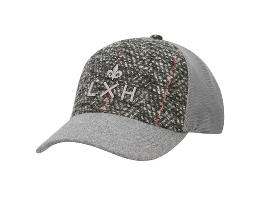 LXH Casquette « Évasion » Bi-Matière Chevron / Feutrine Gris Kaki