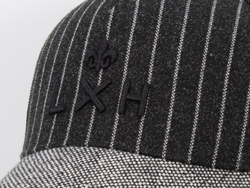 LXH Casquette « Évasion » Bi-Matière Flanelle / Caviar Noir
