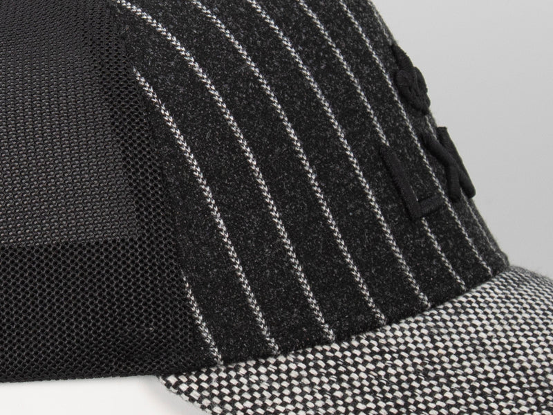 LXH Casquette « Évasion » Bi-Matière Flanelle / Caviar Noir
