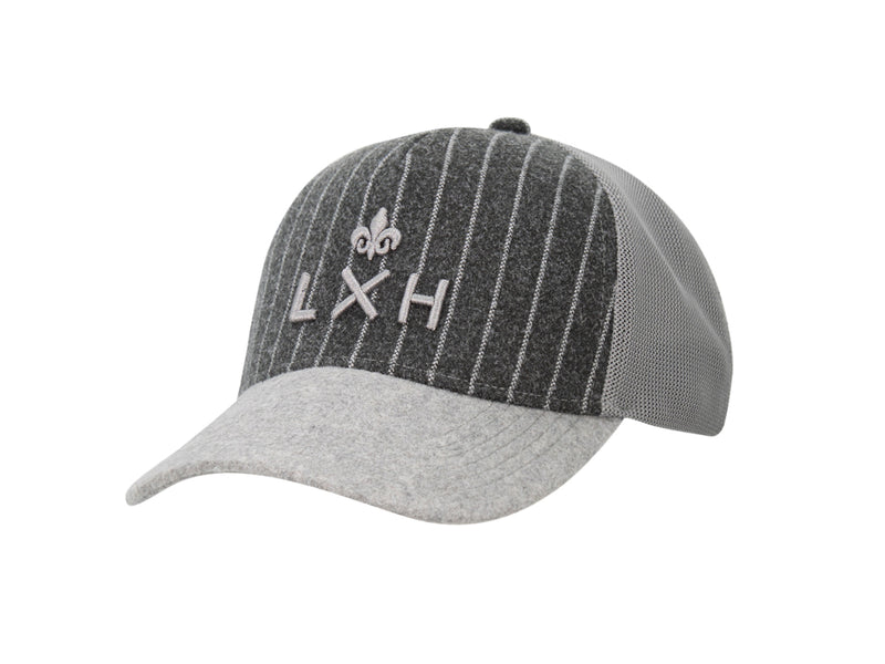 LXH Casquette « Évasion » Bi-Matière Flanelle / Feutrine Gris