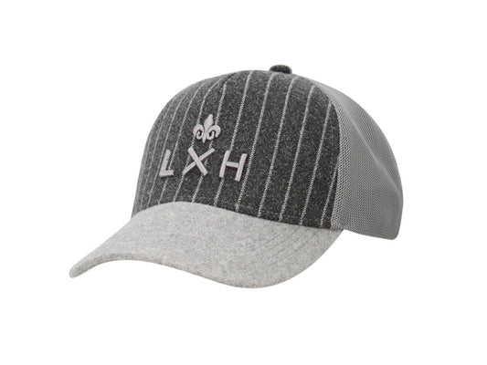 LXH Casquette « Évasion » Bi-Matière Flanelle / Feutrine Gris