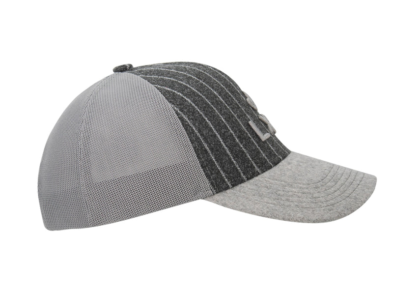 LXH Casquette « Évasion » Bi-Matière Flanelle / Feutrine Gris