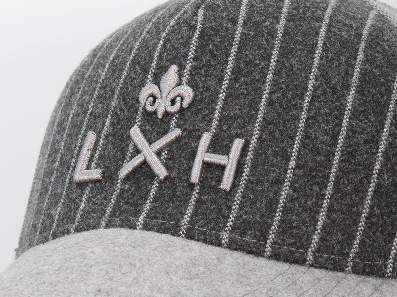 LXH Casquette « Évasion » Bi-Matière Flanelle / Feutrine Gris