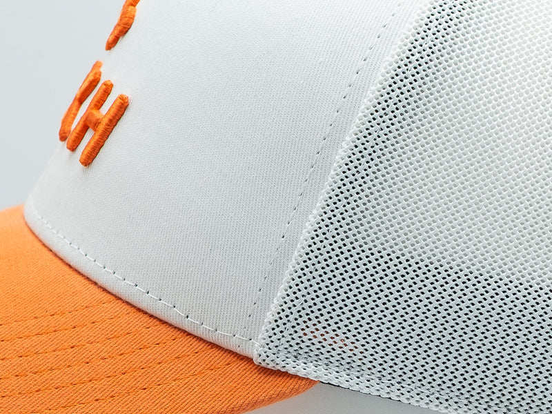 LXH Casquette « Évasion » Coton Bicolor Blanc / Orange